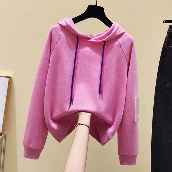 

thyml 2020 autumn sweater winter new korean style sweater loose hooded and long-sleeved lazy style fashion scmra, Black
