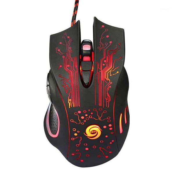 

professional wired gaming mouse 6 button led optical usb computer mouse gamer mice k1013 game silent for pc ran c1