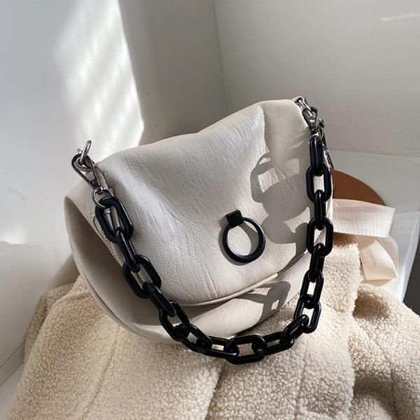 

vintage fashion female chain tote bag 2020 new pu leather women's designer handbag travel shoulder messenger bag