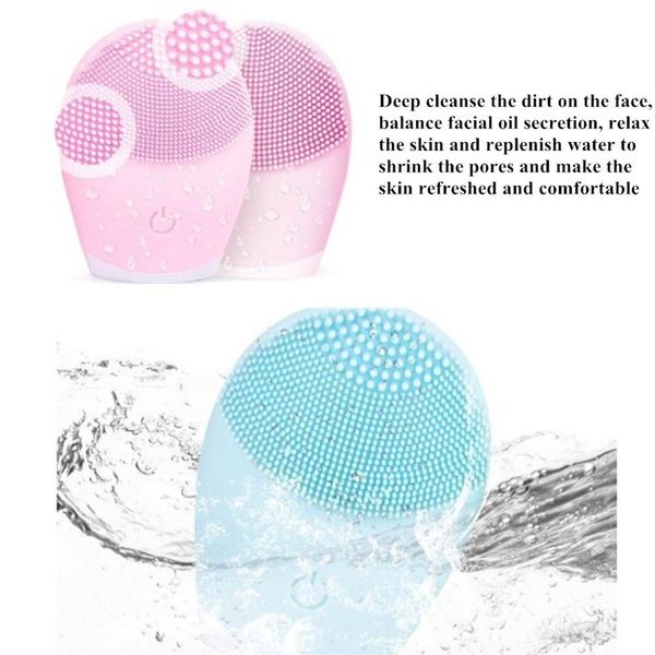 

professional facial cleansing brush electric face massager silicone brush cleaner sonic ultrasonic vibration deep pore cleaning swy wmttfl