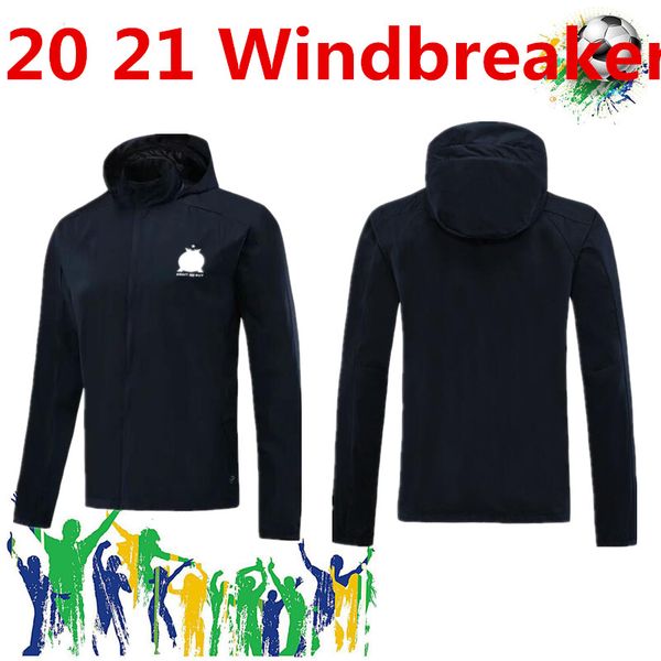 

2021olympique de marseille windbreaker maillot om soccer jersey 2021 maillot de foot 20 21 payet benedetto sakai kamara tracksuit, Black