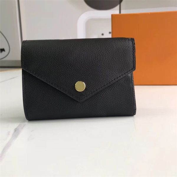 

women original box purses luxury real leather multicolor short wallet card holder classic zipper pocket designer wallets, Red;black