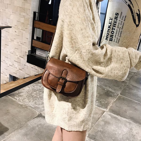 

020 concise woman trend joker single shoulder bag span belt lock catch small square package