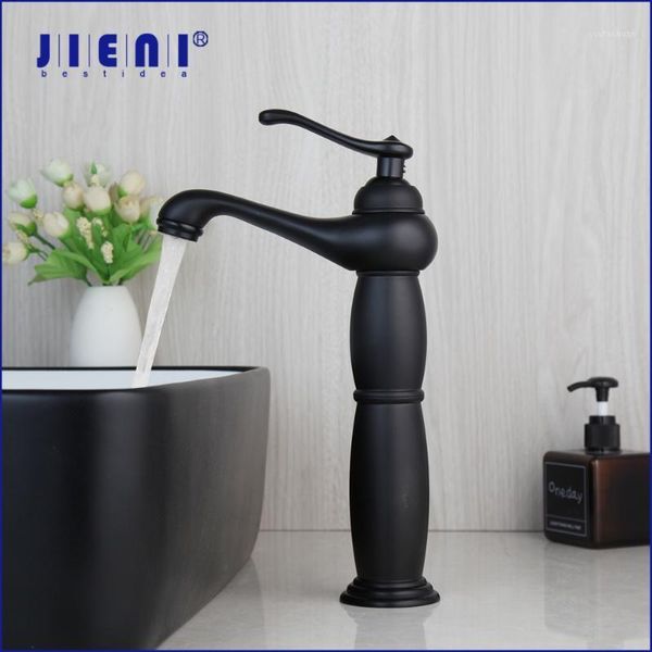

bathroom sink faucets jieni matte black basin faucet deck mounted vanity mixer tap tall & short magic lamp style wash faucet1