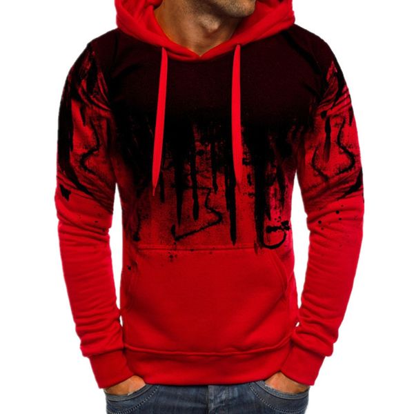 

autumn new european and american style men's sweater hoodie pullover, Black