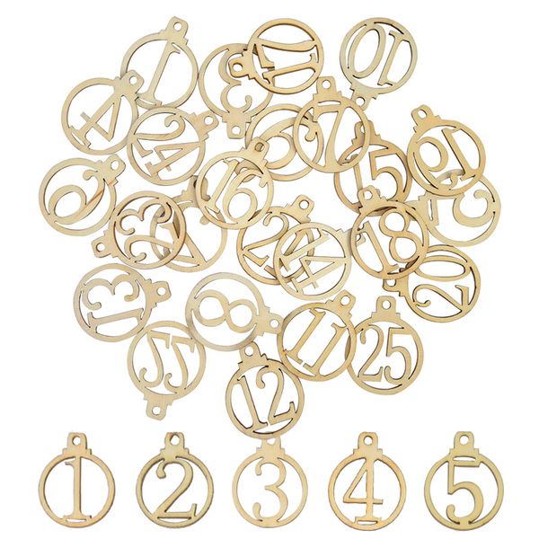 

number 1-25 advent calendar wooden ornaments gift tags diy christmas decorations for home xmas party decor