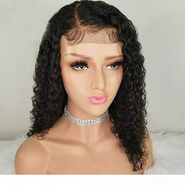 

brazilian pre plucked curly 360 degree swiss lace frontal human hair wigs with natural hairline virgin peruvian, Black;brown