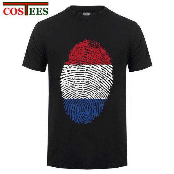 

sport short sleeve cotton netherland flag fingerprint t shirt men femme casual holland flag boys brand t-shirt camiseta tee shirt male