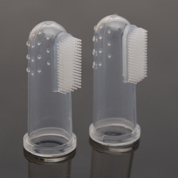 

new rubber pet finger toothbrush dog toys environmental protection silicone glove for dogs and cats clean teeth pet supplies wmtgtr