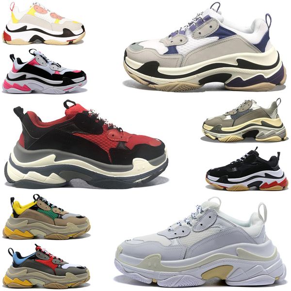 

triple s men women designer casual shoes platform sneakers black white grey red green mens trainers sports shoe fashion