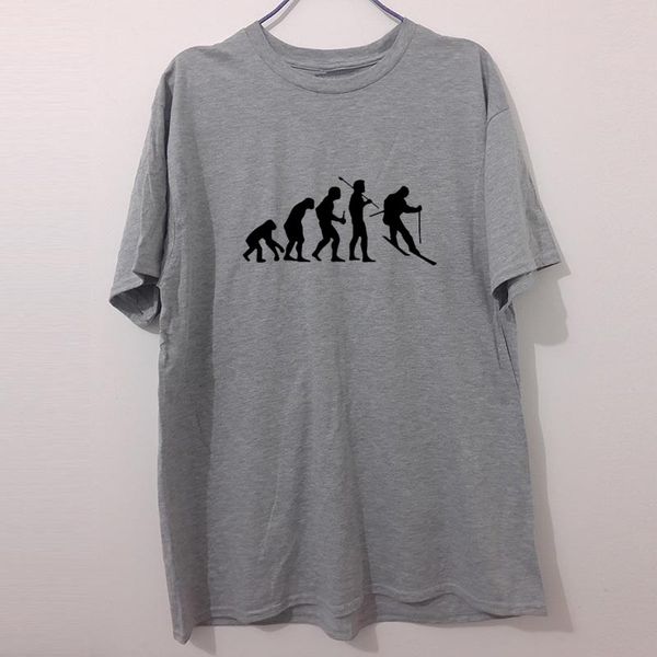 

evolution of men funny cool man's cotton short sleeve evolution of skiingging hoodie designers t shirts sweatshirt