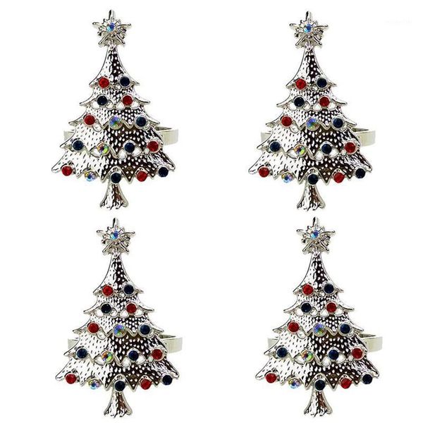 

napkin rings christmas tree set of 4 holder for holiday,wedding,thanksgiving, birthday and party dinner table dec1