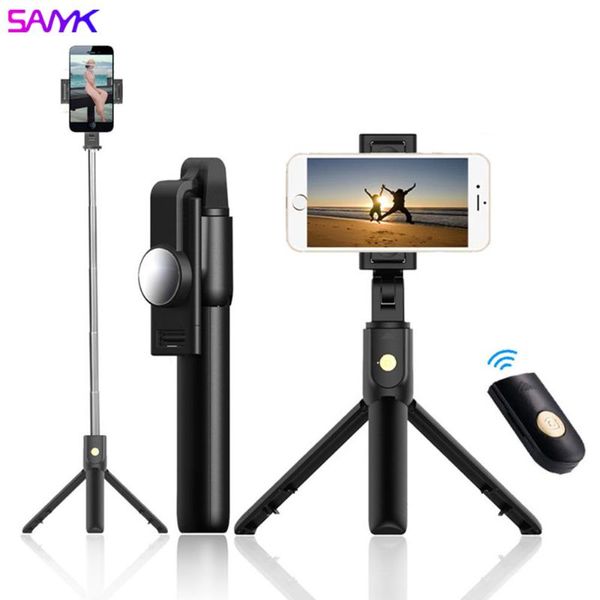 

sanyk phone bluetooth selfie stick portable phone tripod 360 Â° rotate clip mobile bluetooth remote control