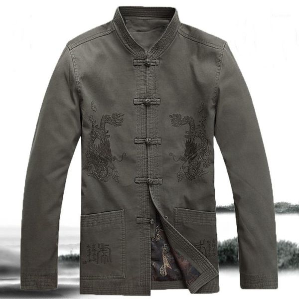 

dragon jacket men chinese dragon shirt mens chinese jackets wing chun clothing mandarin collar suit ta2771, Red