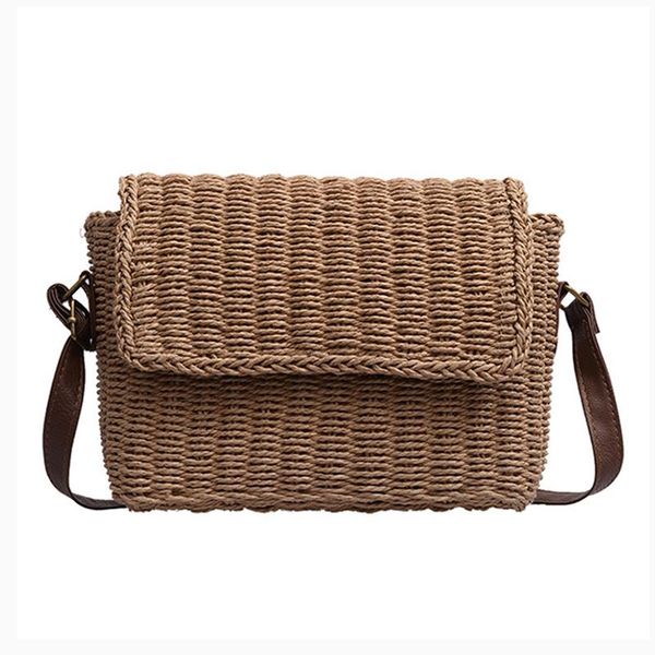 

2020 mini summer women shoulder bag hand made exquisiteness straw bags woven flap sweet pastoral rattan girls bag beige brown