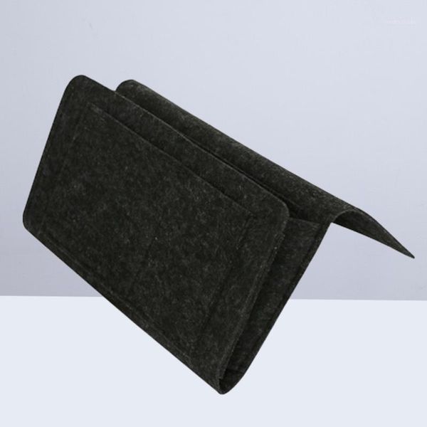 

storage boxes & bins modern bedside hanging pocket bag organizer for phone glasses book (black)1