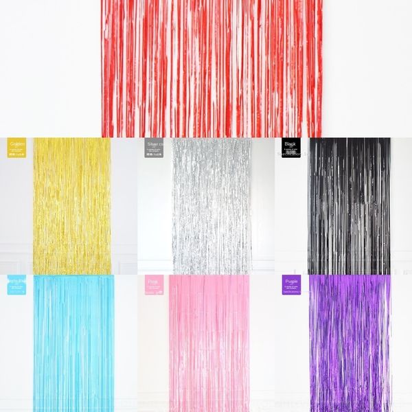 

andym 1 * 2 фольга алюминиевая пленка lm5k занавес кисточкой фон свадьба новый занавес алюминиевой фольги украшения дождя год новогоднее укр