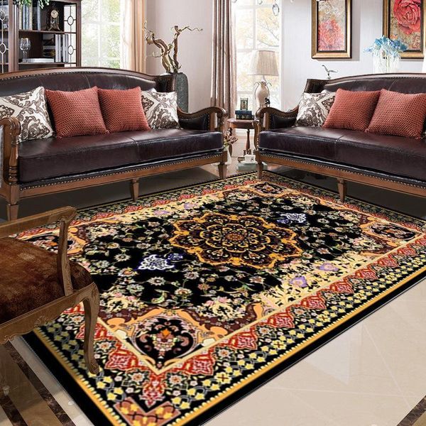 

european new chinese elegant rich light luxury flowers kitchen living room bedroom bedside carpet mat1