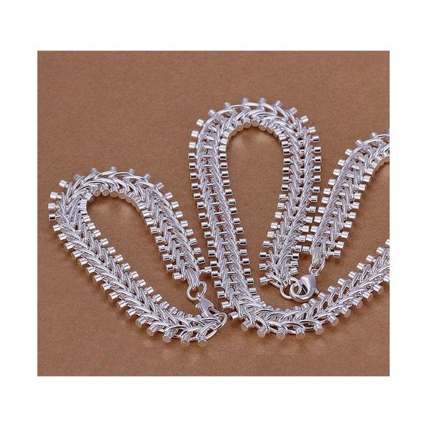 

christmas gift 925 sterling silver necklace bracelet set s042 bulk sale bridal party jewelry sets gfuhl