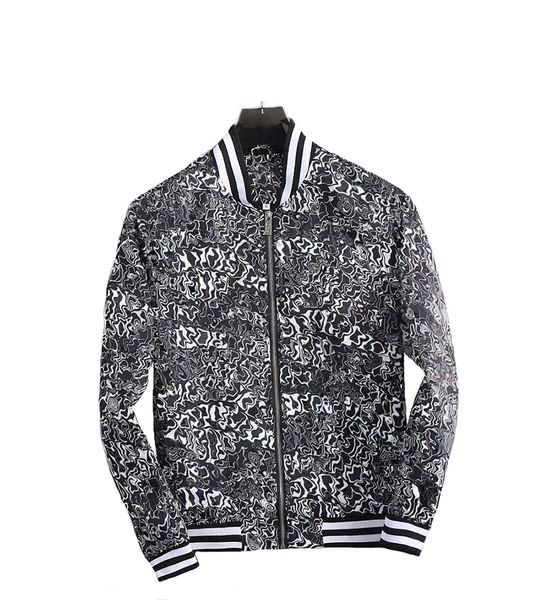 

famous men's baseball jacket striped print zipper uniform fashion with high-quality pilot warm clothes size m-3x#01, Black;brown