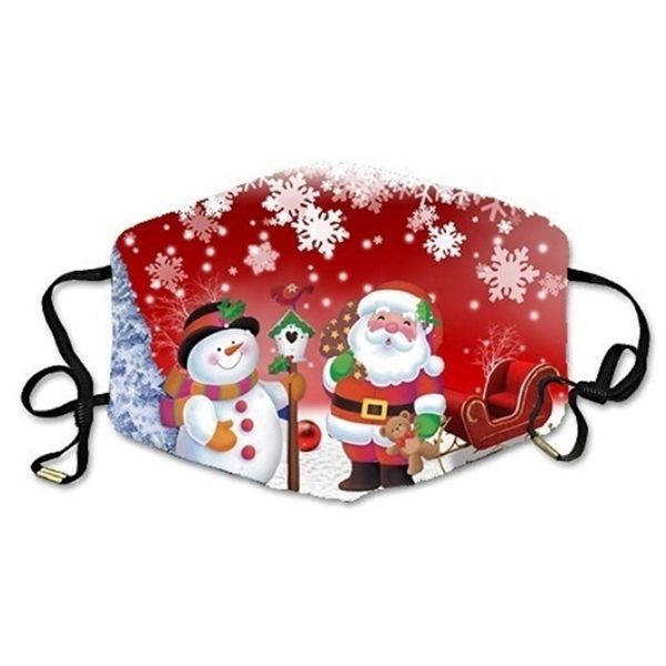

snowman new 3d funny face 1pc printed christmas party masks dustproof washable reusable protective mascarilla mask