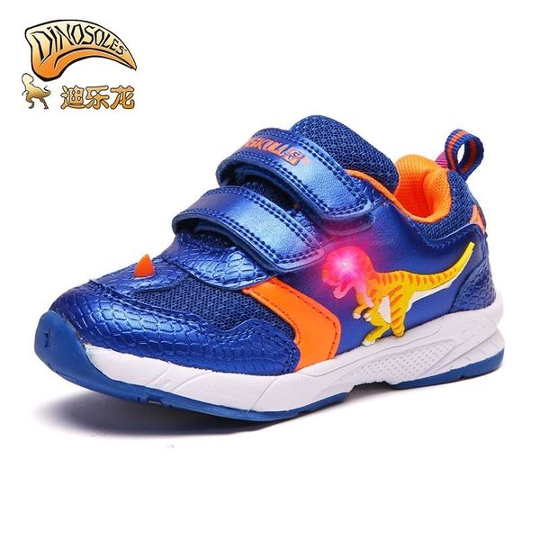 

dinoskulls baby leisure shoes boys girls 1 year infant children's sneaker led light spring breathable kids toddlers sports shoes lj2011, Black