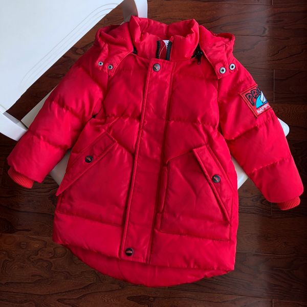 

90 white duck children's down jacket winter hoodie-10.22, Blue;gray