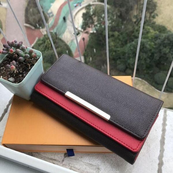 

shpping wholesale red bottoms lady long wallet multicolor designer coin purse card holder original box women classic zipper pocket