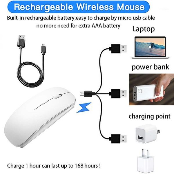 

mice wireless mouse bluetooth rechargeable computer silent mause ergonomic mini usb optical for pc lap