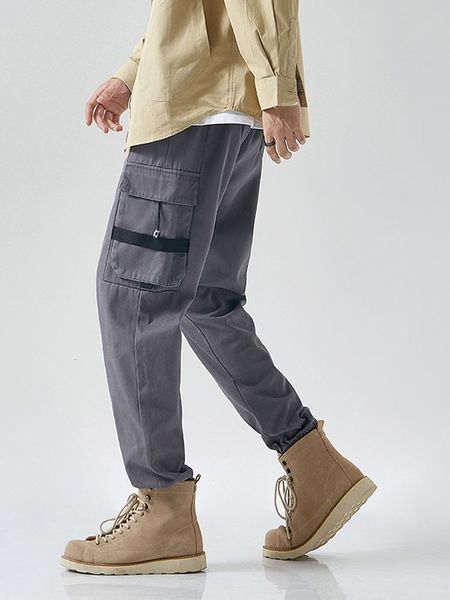 

2021 new hip hop streetwear sport spring harem rock load black gray male cargo fashionable runners skate pants caql
