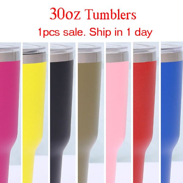 

30oz 20oz stainless steel tumblers coffee cups vacuum insulated travel water bottle outdoor beer mugs with lids 1pcs sale