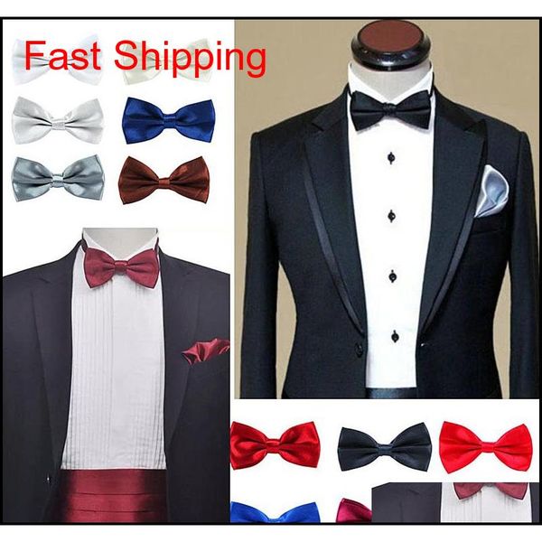 

men's women's bowtie bow tie solid colors plain silk polyester pre tied ties for party wedding fashion ac qylqqs new_dhbest, Blue;purple