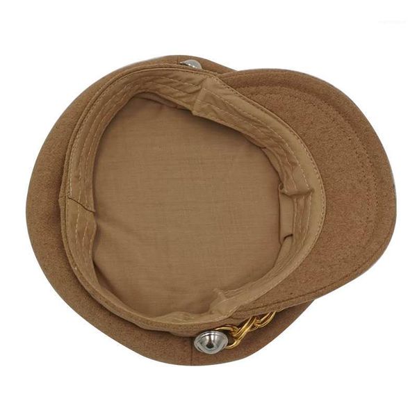 

yellow women hats solid plain octagonal newsboy cap ladies casual warm winter beret female caps with gold chain decoration1, Blue;gray