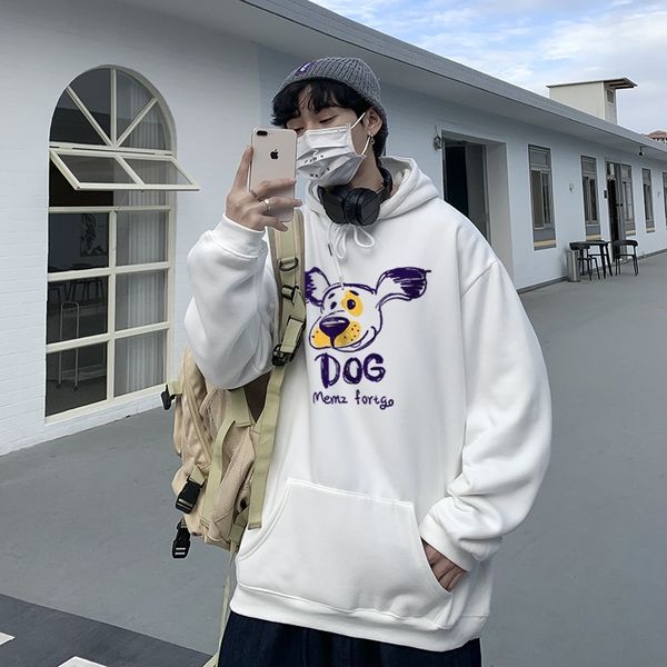 

casual autumn men's hoodie, Black