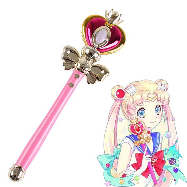 

funny] light sailor moon wand magic henshin rod musical glow heart stick sailor moon crystal anime figure cosplay toy girl gift q0113