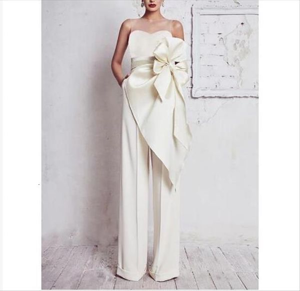 

white strapless off shoulder bow rompers women jumpsuit sleeveless backless club wide leg pants palysuits overalls, Black;white