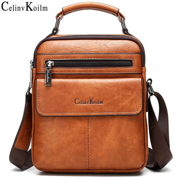 

celinv koilm men's crossbody shoulder bags big size split leather handbag fashion business messenger bag tote c1016