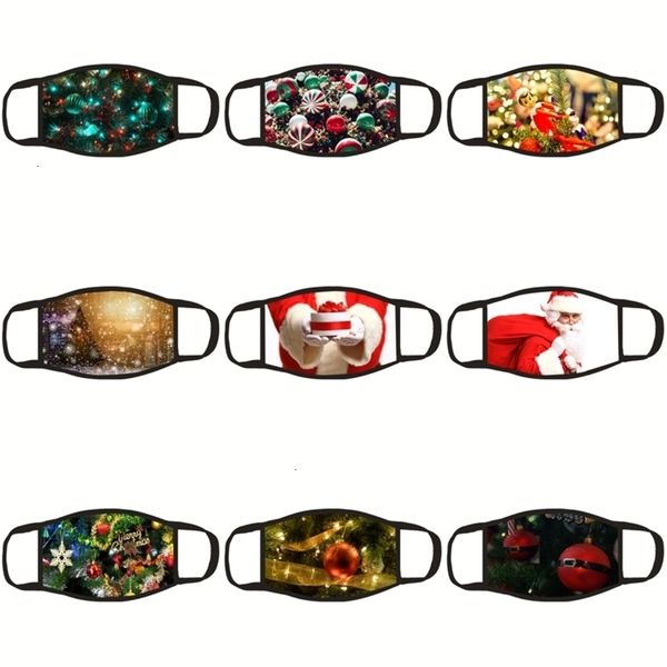 

2 pcs new face santa claus mask fashion letter print mouth santa claus outdoor cycling breathable mouth-muffle adultsale a