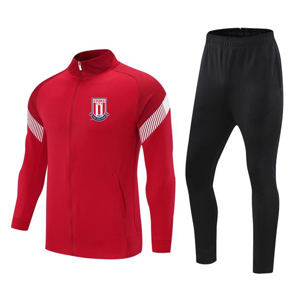 Stoke City FC Criança lazer esporte define casaco de inverno adulto atividades ao ar livre treinamento wear ternos camisas esportivas jaqueta