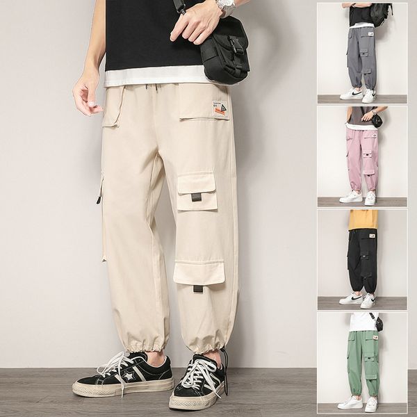 

2021 style new autumn wear legal trend male casual workwear popular capri pants brand ylpv, Black