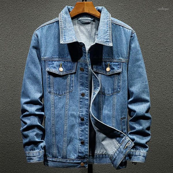 

vintage women jacket 2020 autumn oversize 5xl denim jackets washed blue jeans coat turn-down collar outwear female bomber jacket1, Black;brown