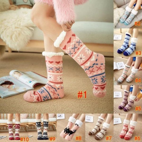 

warming stocking fashion winter cute carpet wool thicken thermal sleeping warm animal sock christmas gift socks dhb2542