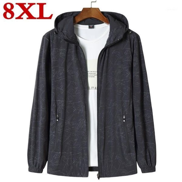 

men's jackets plus size 8xl sun protection clothing mens casual windproof ultra-light jacket men army windbreaker quick dry skin coat1, Black;brown