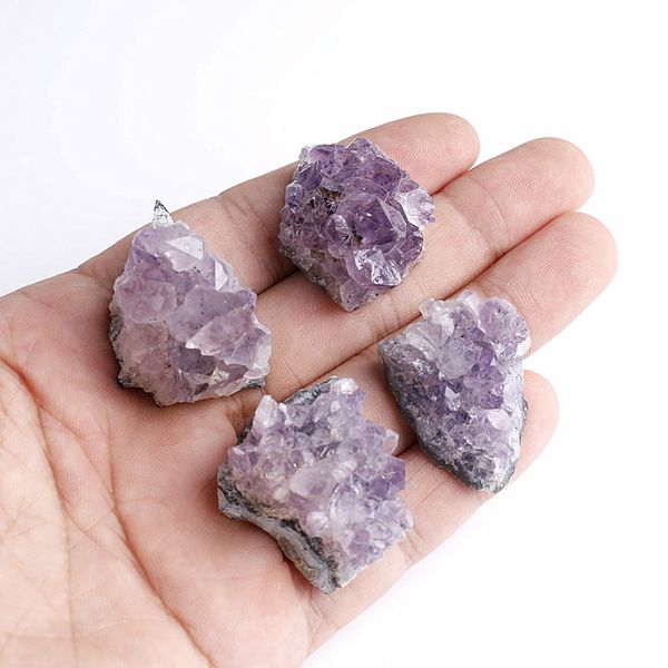 

small pieces amethyst cluster electroplate natural amethysts clusters rough stone bare stones material amethystine new arrival 4 98ys l1