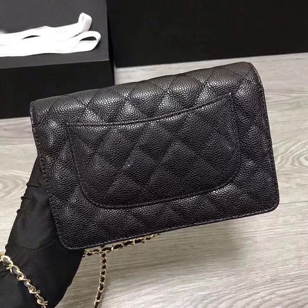 

woc plain caviar bag classic cross body handbags women real leather designer bags small chains bag 2020