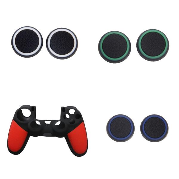 

3pair joystick caps + мягкая силиконовая кожа гель для кожи чехол для контроллера ps4