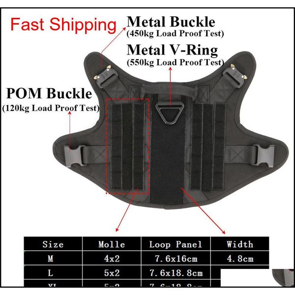 

military tactical dog harness pet training dog vest metal buckle german shepherd k9 dog harness and leash for small qylhnw yh_pack