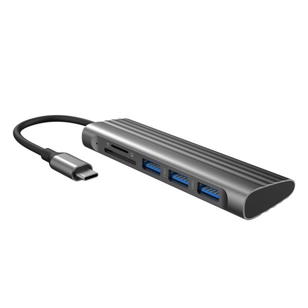 

hubs 5 in 1 usb c hub, docking station includes 1xsd + 1xtf 3xusb 3.0 for pc laptop