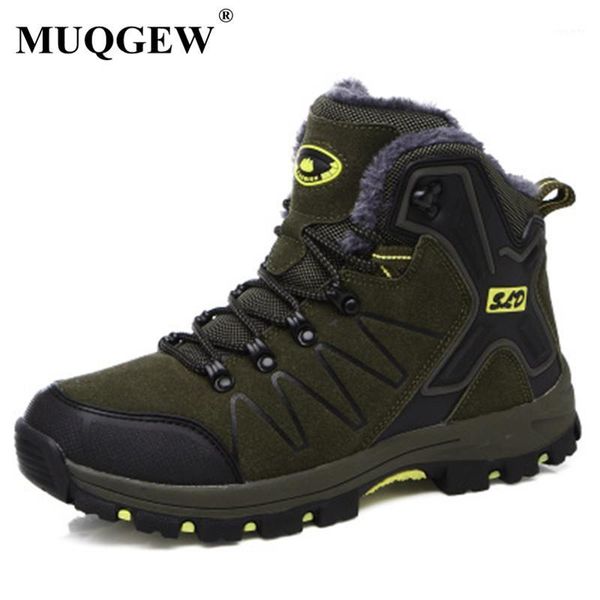 

men women winter work boots big size 35-44 outdoor waterproof climb boots lovers sneakers ankle snow footwear1, Black