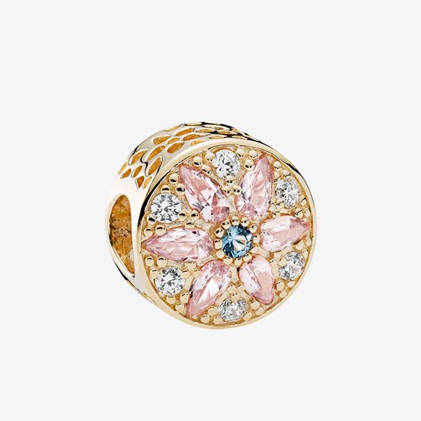 

sparkling gorgeous yellow gold plated charm bracelet making accessories withbox for 925 sterling silver charms for women, Black